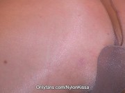 Sweet pissing pussy and glossy shiny nylon Onlyfans/NylonKissa 9/16