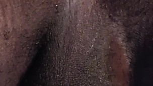 Black bbc booty getting fucked by new dildo
