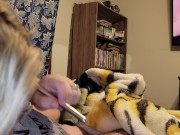 Pregnant wife sounds big cock and blowjob oral creampie  6/16