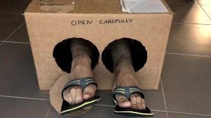 Surprise Delivery Series - Worn out Flip flops - Thongs - Big Male Feet to Worship - 🩴 Manlyfoot