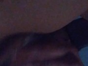 Smoking  and touching  my fat pussy, through my matching panties, while I watch porn 15/16