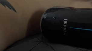 Morning testing sex toy handjob and cum in mouth