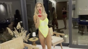 Awesome Pornstar Monika Fox Fucked Dildo In Ass, With Big Prolapse And Sqiurt By The Night Pool
