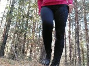 ЗОЛОТОЙ ДОЖДЬ В ЛЕСУ ОТ ВОЛОСАТОЙ КИСКИ ЧАСТЬ 5 - Screenshot 2 of 16 - Peeing