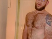 VERY HAIRY GUY STROKES HIS THICK COCK AND CUMS WHILE THINKING OF YOU 12/16