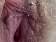 Natural redhead hairy pussy play