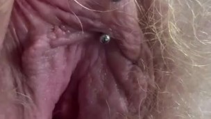 Natural redhead hairy pussy play