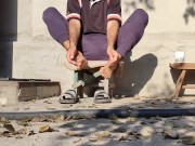 Weekend. Bask in the sun, autumn morning 2/16