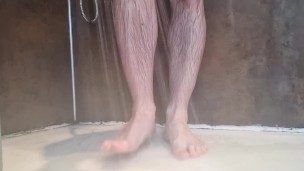Shower foot fetish fun 