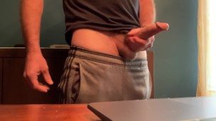 Giant Load Dripping Off My Cock