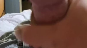 Close-up cock stroking 