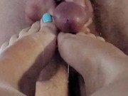 Pretty Blue Toes + Multiple Cumshots 16/16