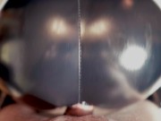 Amateur redheaded girl in latex doggystyle fucked with huge cumshot - pov 4k 8/16