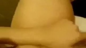 My fingers playing with my sweet pussy in the toilet