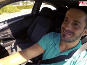 This man pretends to be a driver of a fake UBER application and fucks the 19-year-old girl 2/16