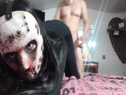 VAS A PEDIR DULCE O VERGA    super COGIDA EN HALLOWEEN CON mi friend musculoso y rico pene DURO