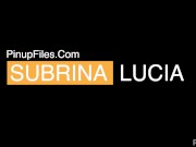 Subrina Lucia spilling oil into her huge natural boobs 2/16