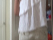 My wife, a latin mother on vacation at the beach shows off, masturbates and fucks, her milk comes ou 1/16