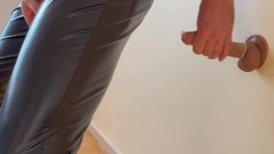 I suck dildo and fuck myself in latex