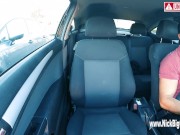 Fucking in the car of a fake uber with a milf with big breasts and she is very hot and very slutty 1/16