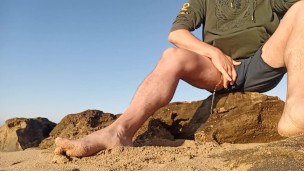 pee on the beach