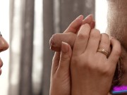 Babe gives BJ and gets her BRACES COVERED in Cum 1/16