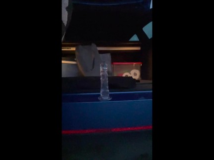 faster but horny dildo ride in the trunk of my car