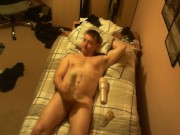 Laying down on my bed playing with my fleshlight's 4/16