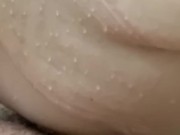 Shower fun, she loves a little lip tug! 14/16