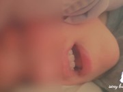 MILF fucks herself face closeup