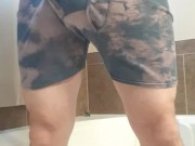 Pissing through cum filled boxer's 9/16