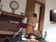 Cleaning without clothes fore the money ended with a best blowjob - Darcy Dark Pt.2 10/16