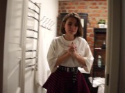 Cleaning without clothes fore the money ended with a best blowjob - Darcy Dark Pt.2 2/16