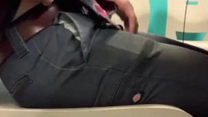 Squeezing one out in Zoom class (precum and cum shot)