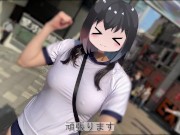 【Ｉカップ変態巨乳女子大生とうふ】ノーブラランニング巨乳体操着とブルマでおもちゃ装着💖して原宿の人混みを疾走してみたら、人が多すぎてまさかの結末に… 3/16