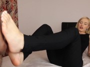 Perfect feet. Blowjob blonde. Cock massage. Cum on soles. 3/16