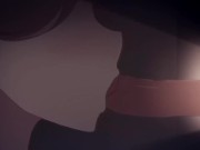 women in Christmas present gives blowjob 13/16