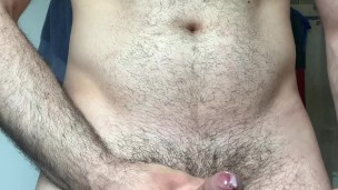 quick thick cumshot in my bathroom