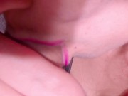 Latex girl sucks me and swallows cum with her tits - Female POV - Close up 6/16