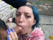 cute schoolgirl after school has sex in an abandoned building and gets a cum on face 14/16