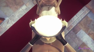 Genshin Impact Yaoi - What will Barbara Femboy be able to do with TWO MEN?