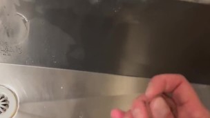 Hot Guy Masturbating in a dirty PUBLIC TOILET while on holiday in Germany