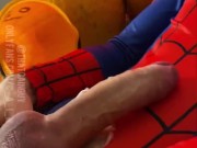 Sexy Spiderman Cums a Huge Web | CAM4 Male