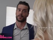 GIRLSRIMMING - Amazing rimjob with blonde Kenna James in the office 2/16