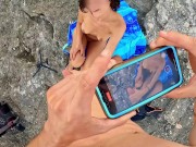 GentlyPerv CUMS ON MissSexyRoom at a beach. A beautiful real TROIA ITALIANA at work 14/16