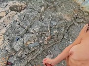 GentlyPerv CUMS ON MissSexyRoom at a beach. A beautiful real TROIA ITALIANA at work 6/16