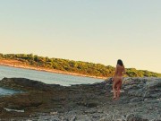 GentlyPerv CUMS ON MissSexyRoom at a beach. A beautiful real TROIA ITALIANA at work 8/16