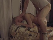 Fucked hard and cummed by stepbrother dominating