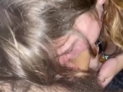 18 yr old British girl gives juicy blowjob, 69 and takes a big load 4/16