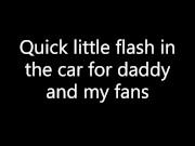 BBW pussy flash in the car 2/16